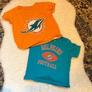 NFL Miami Dolphins T-Shirt Set - Orange and Teal size 2t